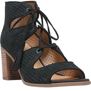 Franco Sarto Elegant Black Lace-Up Women's Heels size 9